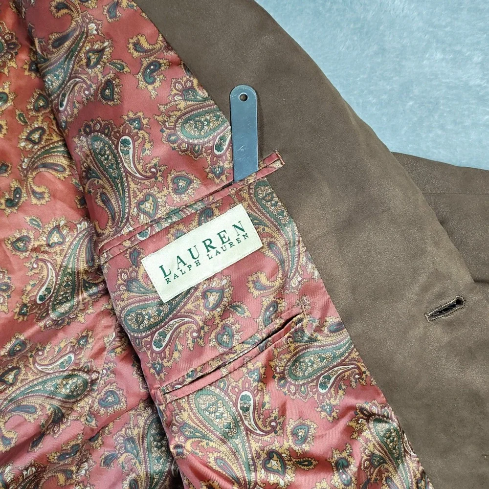 Lauren Ralph Lauren Blazer Mens 42R Paisley Lining Sport Coat Preppy Academia